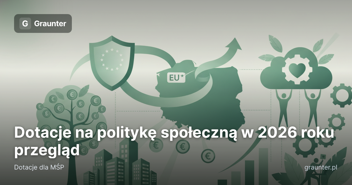 Logo GrantsFinder na okładce artykułu Dotacje na politykę społeczną w 2026 roku - przegląd
