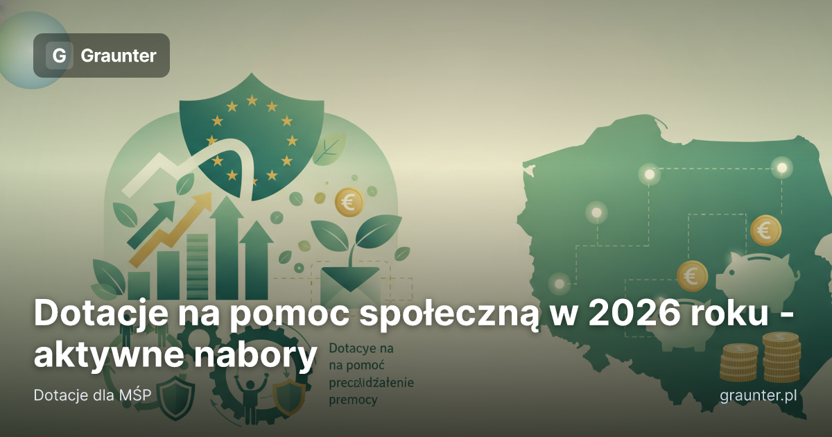 Logo GrantsFinder na okładce artykułu Dotacje na pomoc społeczną w 2026 roku - aktywne nabory