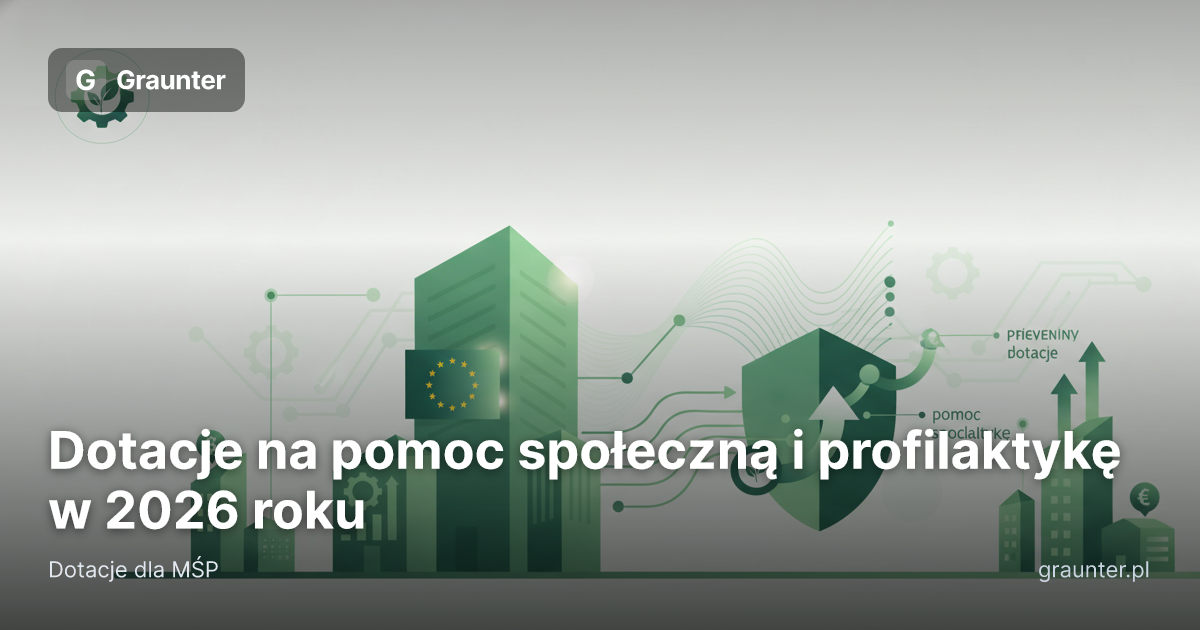 Logo GrantsFinder na okładce artykułu Dotacje na pomoc społeczną i profilaktykę w 2026 roku