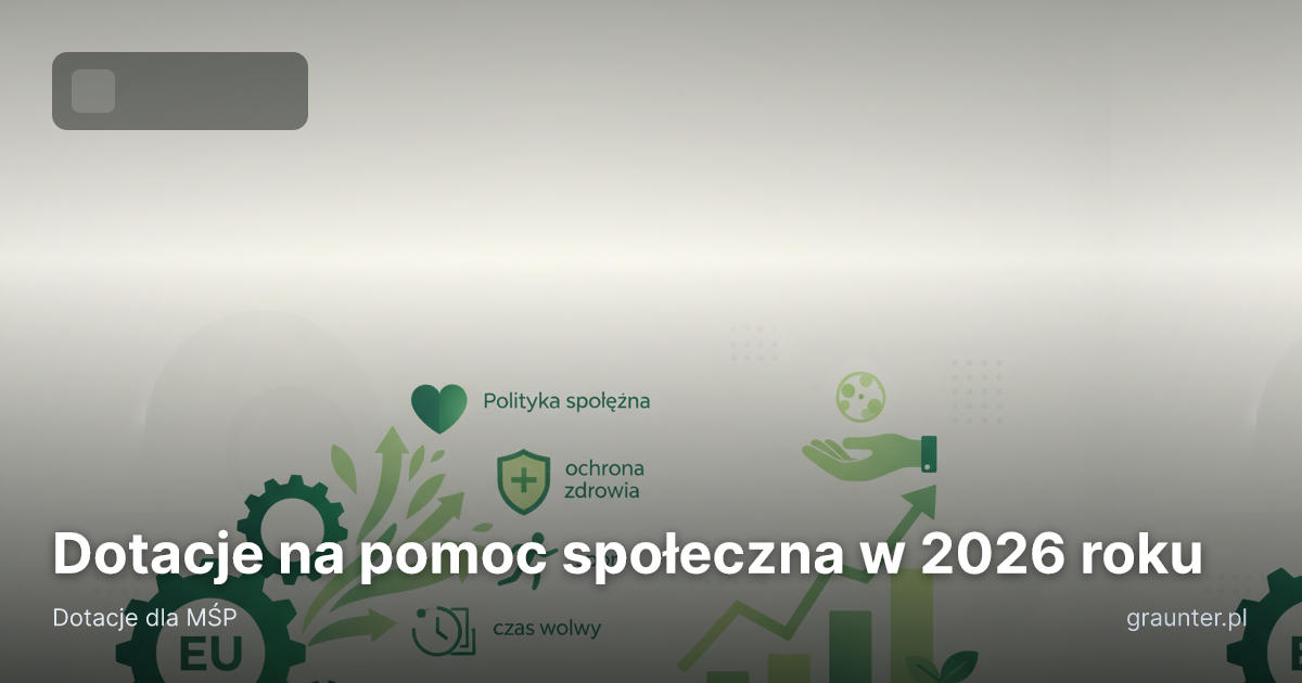 Logo GrantsFinder na okładce artykułu Dotacje na pomoc społeczna w 2026 roku