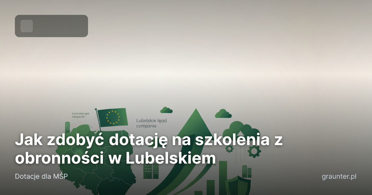 Logo GrantsFinder na okładce artykułu Jak zdobyć dotację na szkolenia z obronności w Lubelskiem