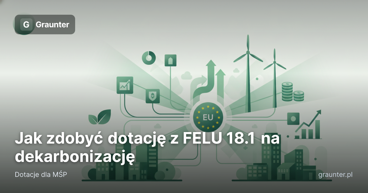 Okładka artykułu: Jak zdobyć dotację z FELU 18.1 na dekarbonizację
