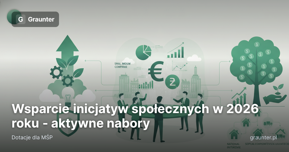 Logo GrantsFinder na okładce artykułu Wsparcie inicjatyw społecznych w 2026 roku - aktywne nabory